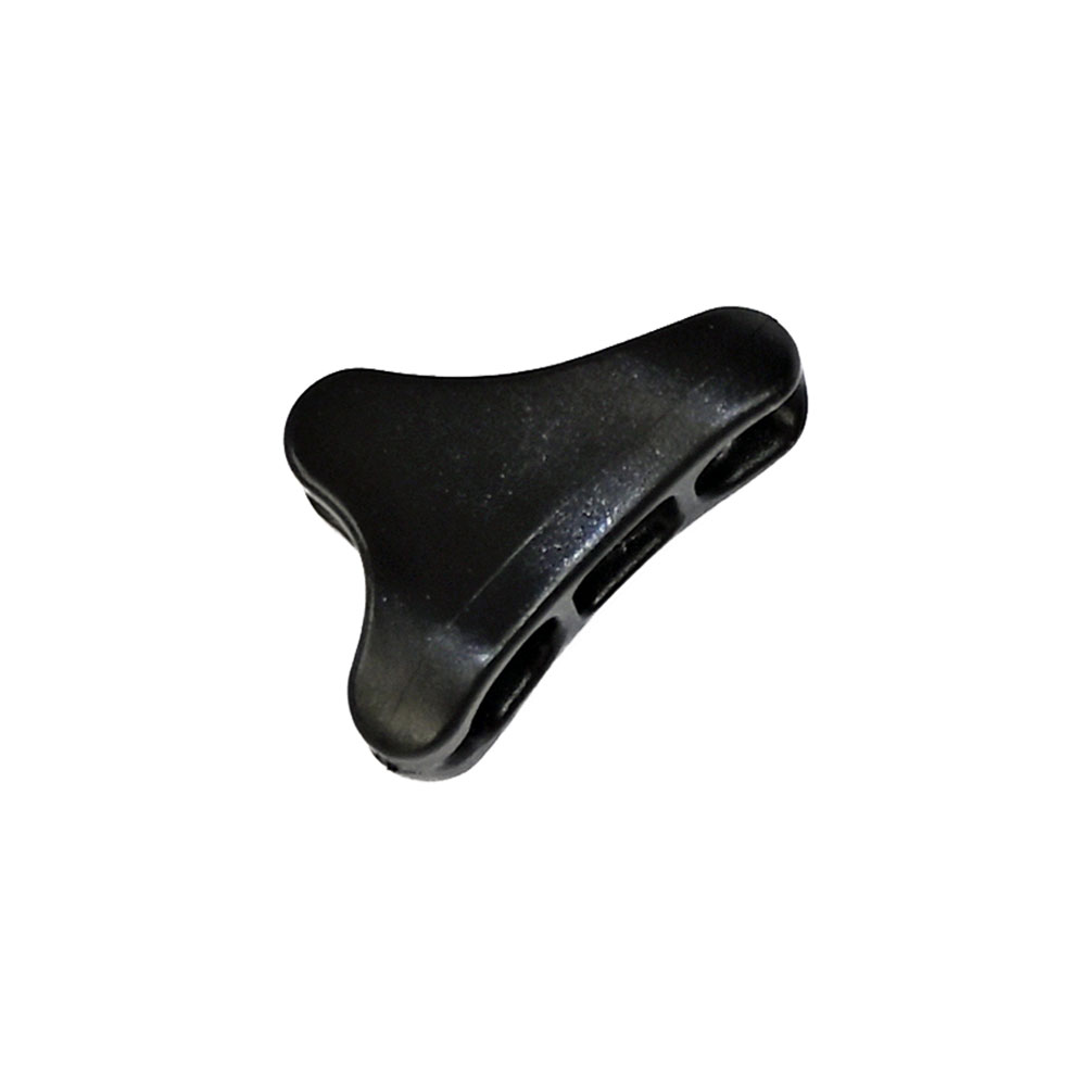 Cord tensioner made of POM for cords with a diameter of 2-5 mm.