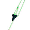 Cord tensioner made of POM for cords with a diameter of 2-5 mm. Example of use.