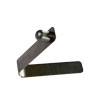 Stainless steel push button. Diameter 5,75 mm, tickness 0,5 mm. Top view.