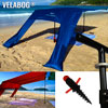 Extension set for the beach sun sail Velabog Breeze, consisting of fiberglass rack and ground anchor.