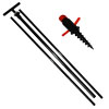 Extension set for the beach sun sail Velabog Breeze, consisting of fiberglass rack and ground anchor.