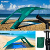 Beach sun sail set Velabog Breeze CF 3K. Carbon fiber, green.