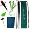 Beach sun sail set Velabog Breeze GF. Glass fiber, blue. Delivery scope.