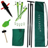 Beach sun sail set Velabog Breeze GF. Glass fiber, green. Delivery scope.