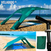 Beach sun sail set Velabog Breeze GF. Glass fiber, green.