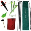 Beach sun sail set Velabog Breeze GF. Glass fiber, red. Delivery scope.