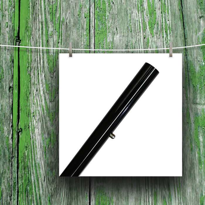 Glass fiber tube made with prepreg winding technology. Corrosion resistant push button made of stainless steel. Wall thickness 1.4 mm, length 1 m.