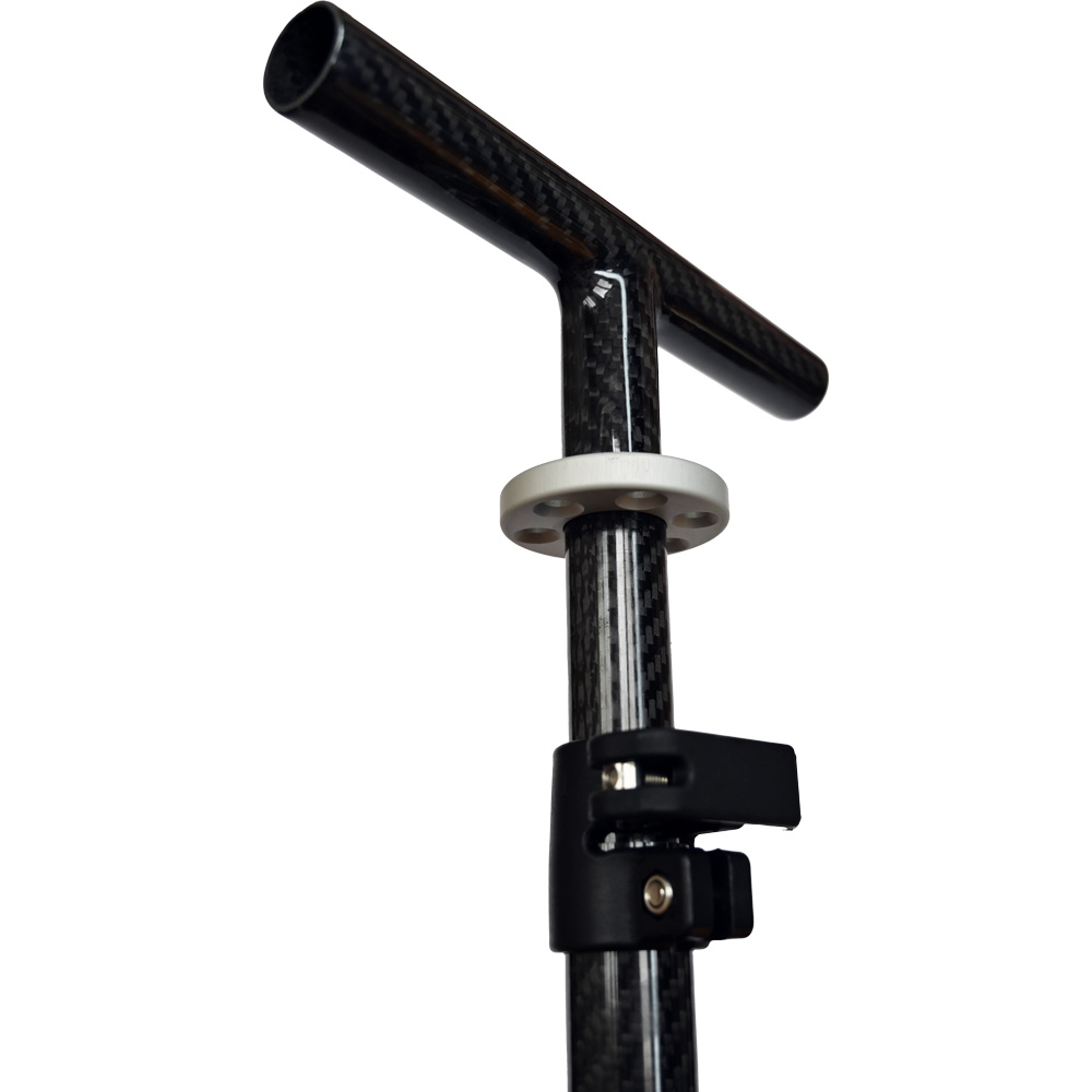 Rack for the  beach sun sail Velabog Breeze. Carbon fiber 3K. Side detail view.