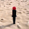 Ground anchor Blome Profix with fold-out screw handles. Application step 1.