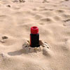 Ground anchor Blome Profix with fold-out screw handles. Application step 5.